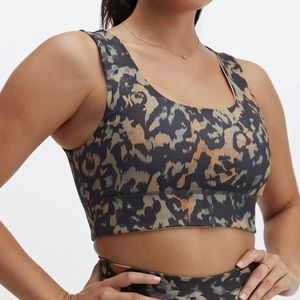 Fabletics Harlow Reversible Leopard Print Medium Impact Sports Bra